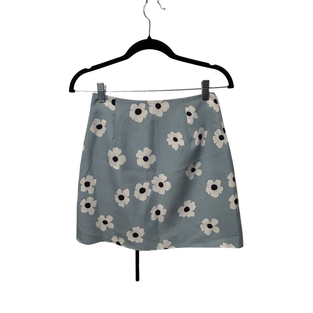 Blue floral skirt small